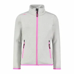 Kapuzenlose Mädchen schweres Fleecejacke Knit-Tech in melierter Optik><noscript><img width=
