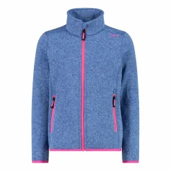 Kapuzenlose Mädchen schweres Fleecejacke Knit-Tech in melierter Optik><noscript><img width=