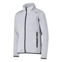 Kapuzenlose Mädchen schweres Fleecejacke Knit-Tech in melierter Optik><noscript><img width=