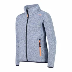 Kapuzenlose Mädchen schweres Fleecejacke Knit-Tech in melierter Optik><noscript><img width=