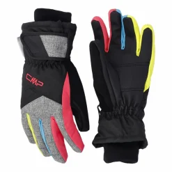 Kinder Mehrfarbige, wattierte Softshell-Handschuhe><noscript><img width=