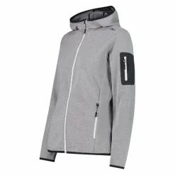 Knit-Tech-Fleece mit Kapuze und Mesh><noscript><img width=