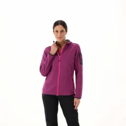 Knit-Tech-Fleece mit Kapuze und Mesh><noscript><img width=