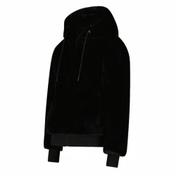 Kunstpelzjacke für Damen mit Kapuze><noscript><img width=