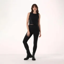 Kurzes Damen-Tanktop aus Stretch-Polyamid><noscript><img width=