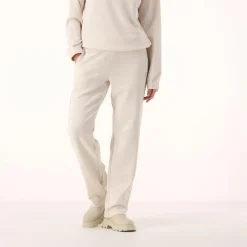 Lange Damenhosen im Regular Fit aus Modal mit matt glänzendem Finish><noscript><img width=