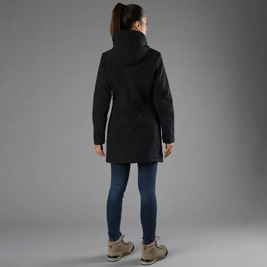 Lange Damenjacke aus Softshell>CMP