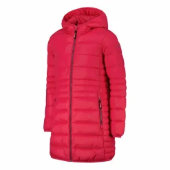 Lange Daunenjacke für Mädchen mit Taftkapuze><noscript><img width=