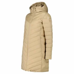 Lange einfarbige Daunenjacke Sorona® Aura für Damen><noscript><img width=