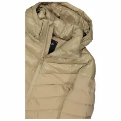 Lange einfarbige Daunenjacke Sorona® Aura für Damen><noscript><img width=