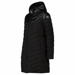 Lange einfarbige Daunenjacke Sorona® Aura für Damen><noscript><img width=