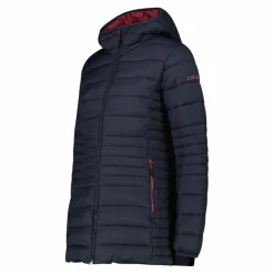 Lange einfarbige Daunenjacke Sorona® Aura für Damen><noscript><img width=