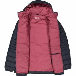 Lange einfarbige Daunenjacke Sorona® Aura für Damen><noscript><img width=