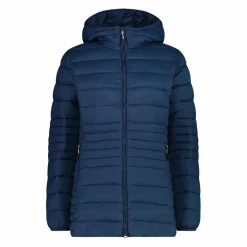 Lange einfarbige Daunenjacke Sorona® Aura für Damen><noscript><img width=