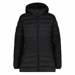 Lange einfarbige Daunenjacke Sorona® Aura für Damen><noscript><img width=
