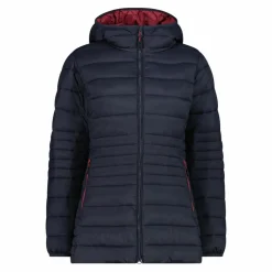 Lange einfarbige Daunenjacke Sorona® Aura für Damen><noscript><img width=