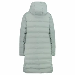 Lange gepolsterte Daunenjacke für Damen mit Kapuze><noscript><img width=