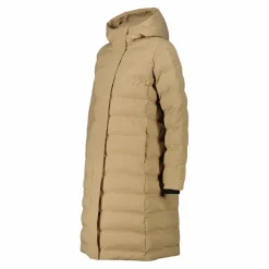 Lange gepolsterte Daunenjacke für Damen mit Kapuze><noscript><img width=