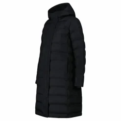 Lange gepolsterte Daunenjacke für Damen mit Kapuze><noscript><img width=