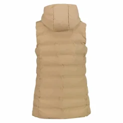 Lange, gepolsterte Weste für Damen mit Kapuze><noscript><img width=