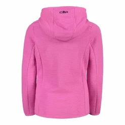 Mädchen Fleece mit durchgehendem Reißverschluss und Kapuze><noscript><img width=