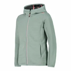 Mädchen Fleece mit durchgehendem Reißverschluss und Kapuze><noscript><img width=
