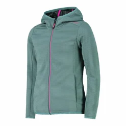 Mädchen Fleece mit durchgehendem Reißverschluss und Kapuze><noscript><img width=
