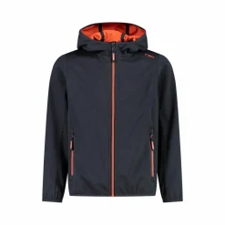 Mädchen Jacke aus leichtem Softshell, mit Fix Hood><noscript><img width=
