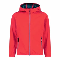 Mädchen Jacke aus leichtem Softshell, mit Fix Hood><noscript><img width=