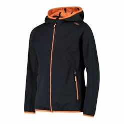 Mädchen Jacke aus leichtem Softshell, mit Fix Hood><noscript><img width=