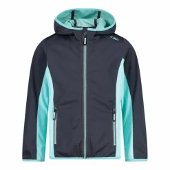 Mädchen Jacke aus leichtem Softshell, mit Fix Hood><noscript><img width=