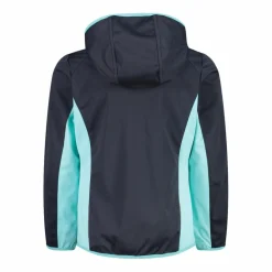 Mädchen Jacke aus leichtem Softshell, mit Fix Hood><noscript><img width=