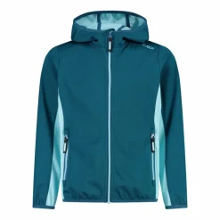 Mädchen Jacke aus leichtem Softshell, mit Fix Hood><noscript><img width=