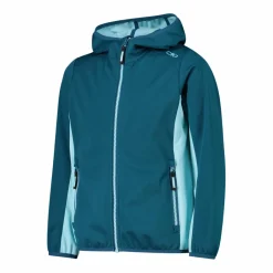 Mädchen Jacke aus leichtem Softshell, mit Fix Hood><noscript><img width=