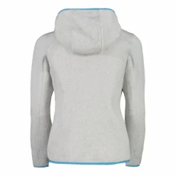 Mädchen schweres Fleecejacke Knit-Tech in melierter Optik mit Kapuze>CMP Best