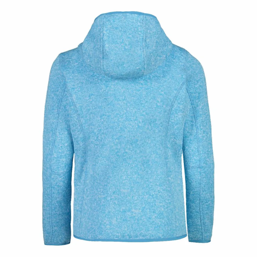 Mädchen schweres Fleecejacke Knit-Tech in melierter Optik mit Kapuze>CMP Best
