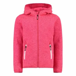 Mädchen schweres Fleecejacke Knit-Tech in melierter Optik mit Kapuze><noscript><img width=
