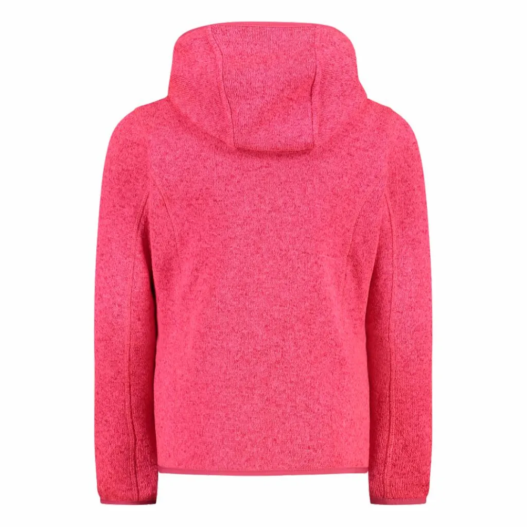 Mädchen schweres Fleecejacke Knit-Tech in melierter Optik mit Kapuze>CMP Best