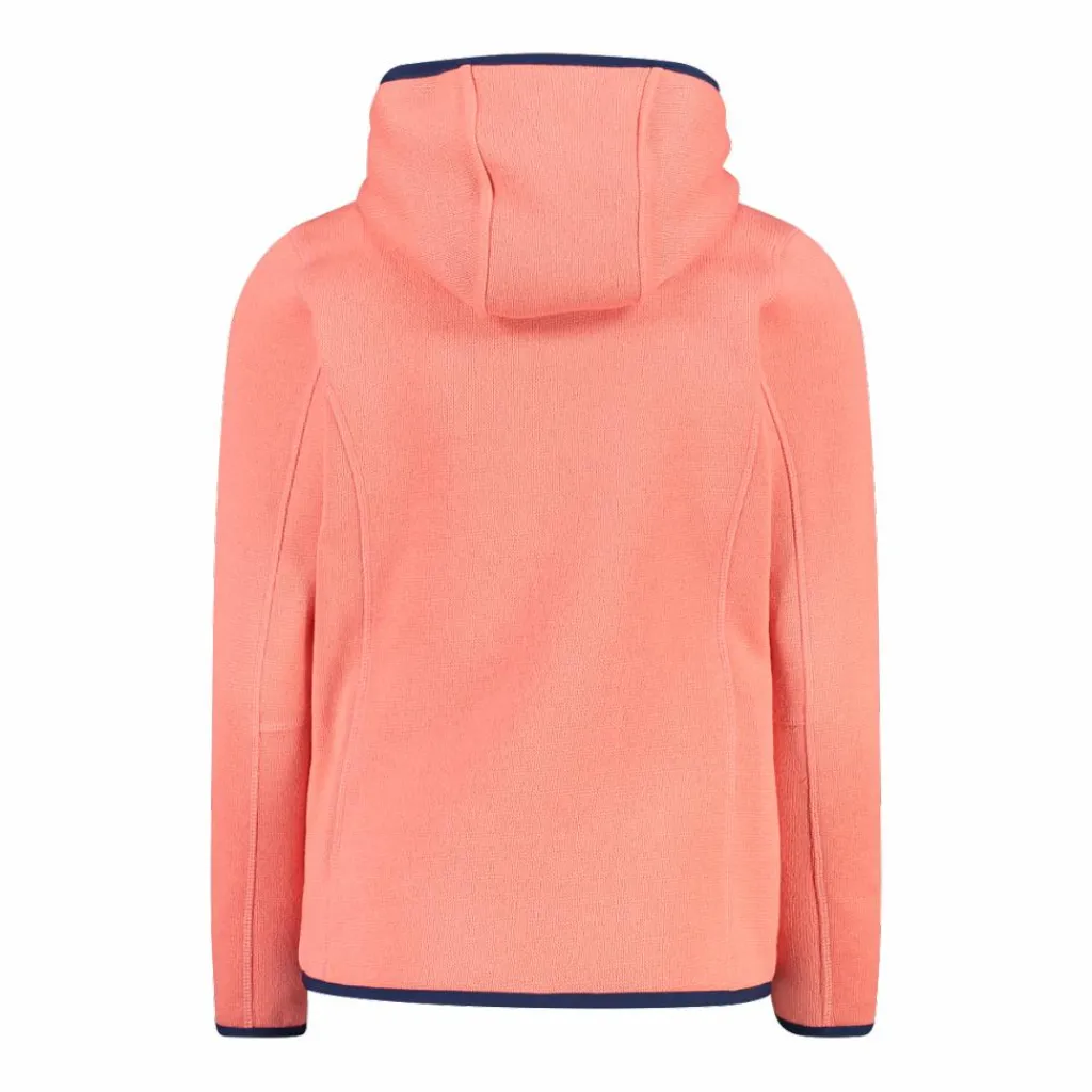 Mädchen schweres Fleecejacke Knit-Tech in melierter Optik mit Kapuze>CMP Best