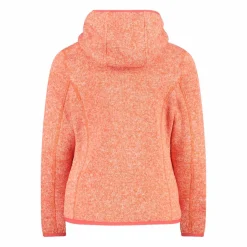 Mädchen schweres Fleecejacke Knit-Tech in melierter Optik mit Kapuze><noscript><img width=
