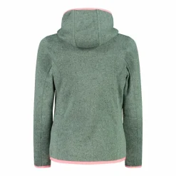 Mädchen schweres Fleecejacke Knit-Tech in melierter Optik mit Kapuze><noscript><img width=