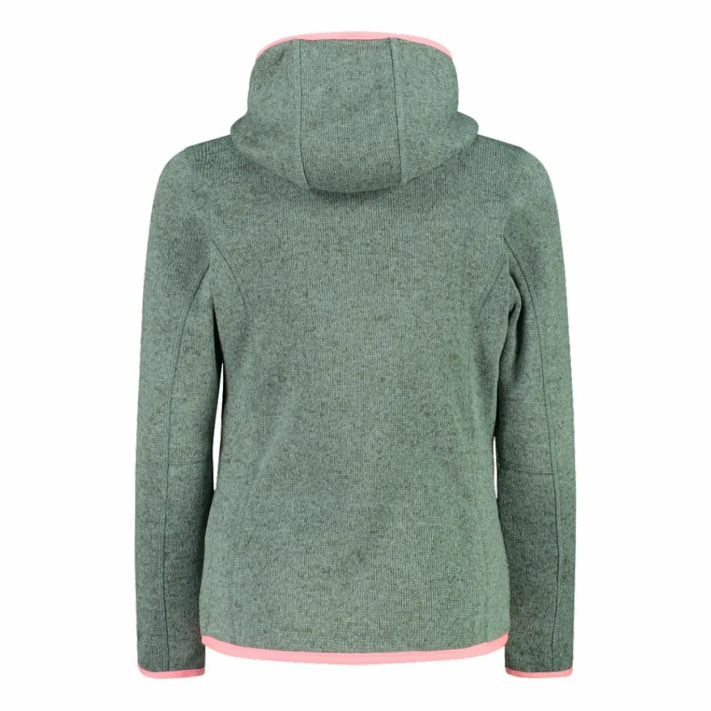Mädchen schweres Fleecejacke Knit-Tech in melierter Optik mit Kapuze>CMP Best