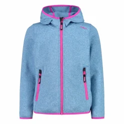 Mädchen schweres Fleecejacke Knit-Tech in melierter Optik mit Kapuze><noscript><img width=