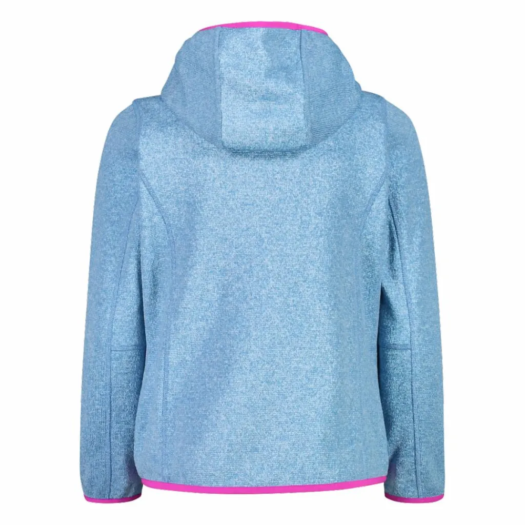 Mädchen schweres Fleecejacke Knit-Tech in melierter Optik mit Kapuze>CMP Best