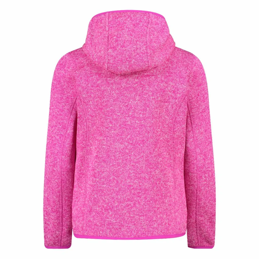 Mädchen schweres Fleecejacke Knit-Tech in melierter Optik mit Kapuze>CMP Best