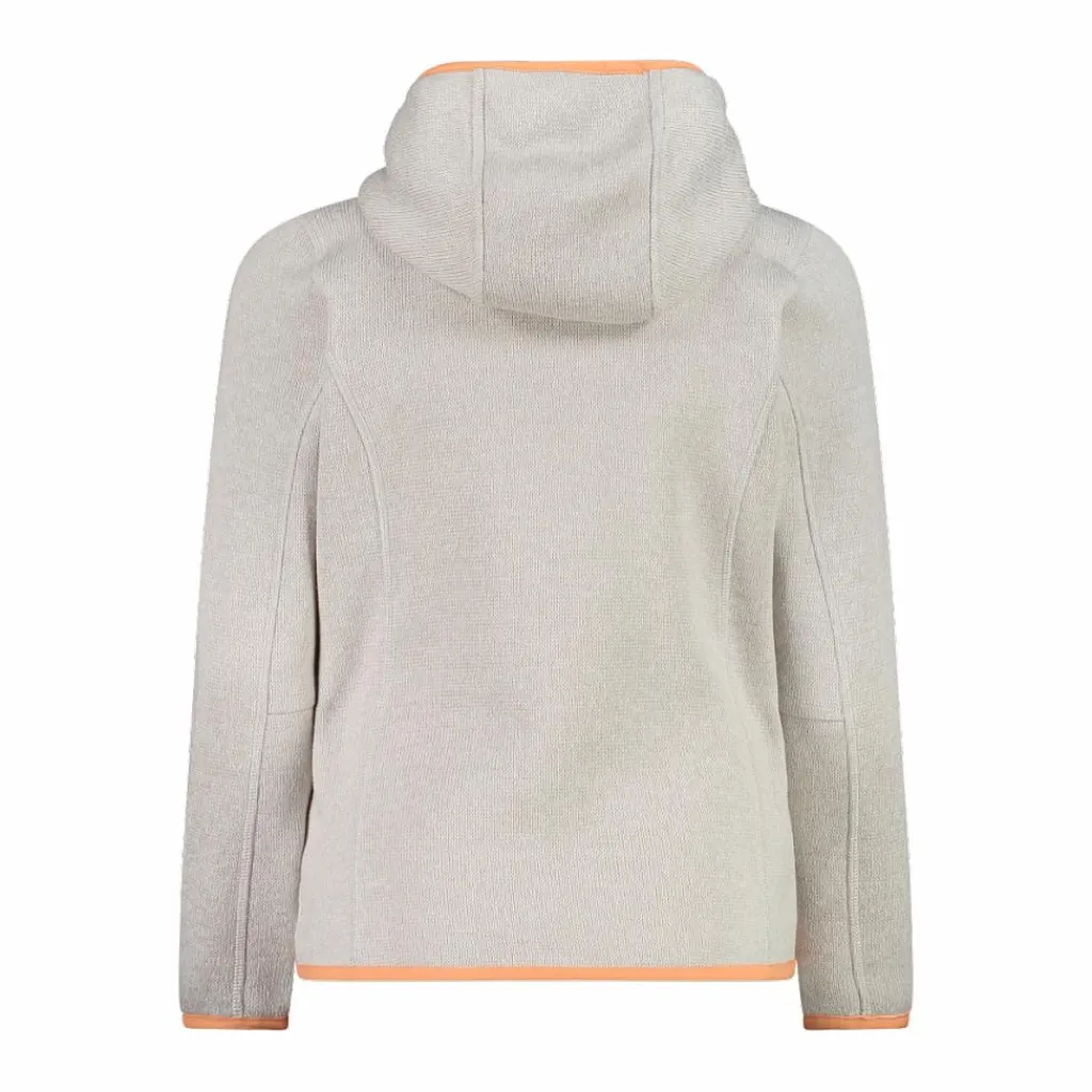 Mädchen schweres Fleecejacke Knit-Tech in melierter Optik mit Kapuze>CMP Best