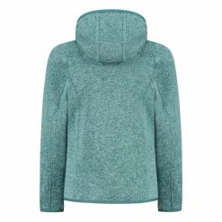 Mädchen schweres Fleecejacke Knit-Tech in melierter Optik mit Kapuze><noscript><img width=