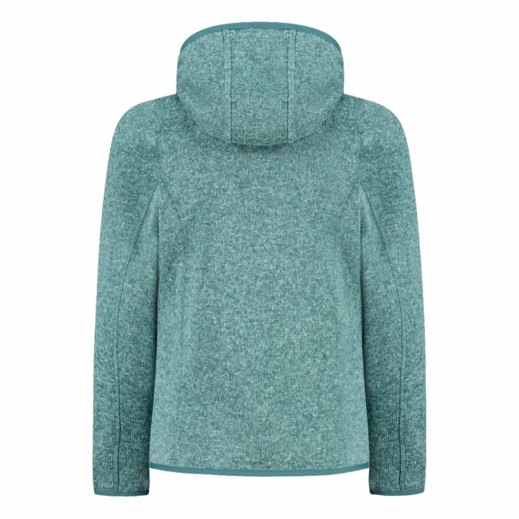 Mädchen schweres Fleecejacke Knit-Tech in melierter Optik mit Kapuze>CMP Best