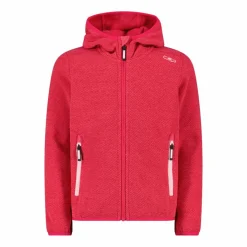 Mädchen schweres Fleecejacke Knit-Tech in melierter Optik mit Kapuze><noscript><img width=