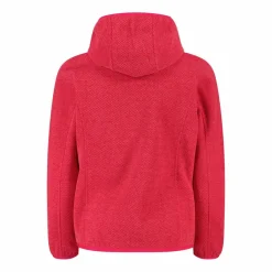 Mädchen schweres Fleecejacke Knit-Tech in melierter Optik mit Kapuze><noscript><img width=